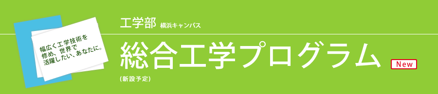 工学部 横浜キャンパス 総合工学プログラム (新設予定)